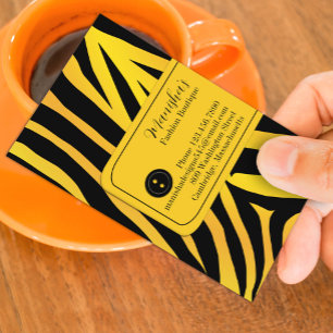 Fashion Tiger Stripes Business Card Visitenkarte