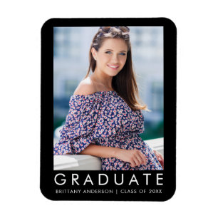 Fashion Trendy Abschluss Foto Announcement L Magnet
