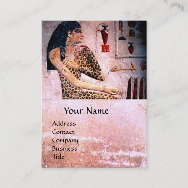 FASHION UND SCHÖNHEIT DES ANTIQUEN ÄGYPTEN-MONOGRA VISITENKARTE (Vorderseite)