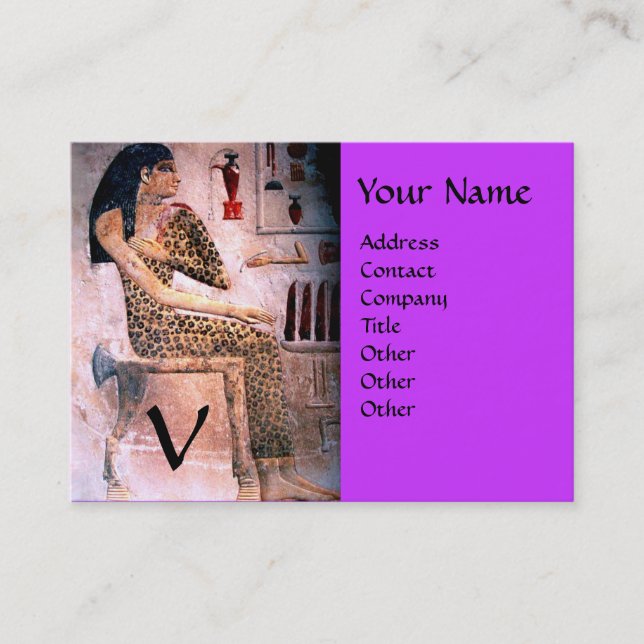 FASHION UND SCHÖNHEIT DES ANTIQUEN ÄGYPTEN MONOGRA VISITENKARTE (Vorderseite)