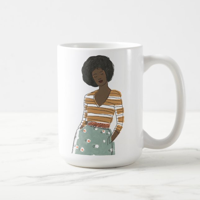 Fashion Vignette Portrait Kaffeetasse (Rechts)