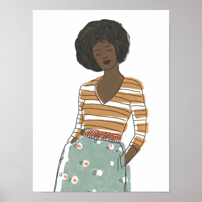 Fashion Vignette Portrait Poster (Vorne)