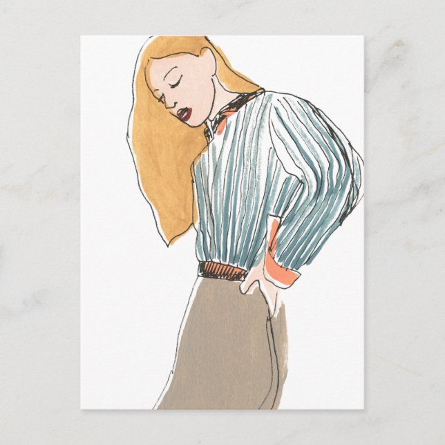 Fashion Vignette Postkarte (Vorderseite)