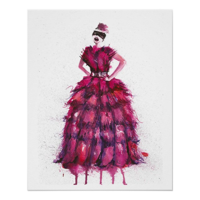 Fashion Vogue Frau Poster (Vorderseite)