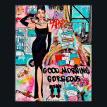Fashion Wall Art Print Poster Paris Girly Deco<br><div class="desc">"Good Morning Gorgeous" Farbenfrohe moderne Wandkunst Mode-Liebhaber,  Girly Graffiti Poster Wand Art Dekoration</div>