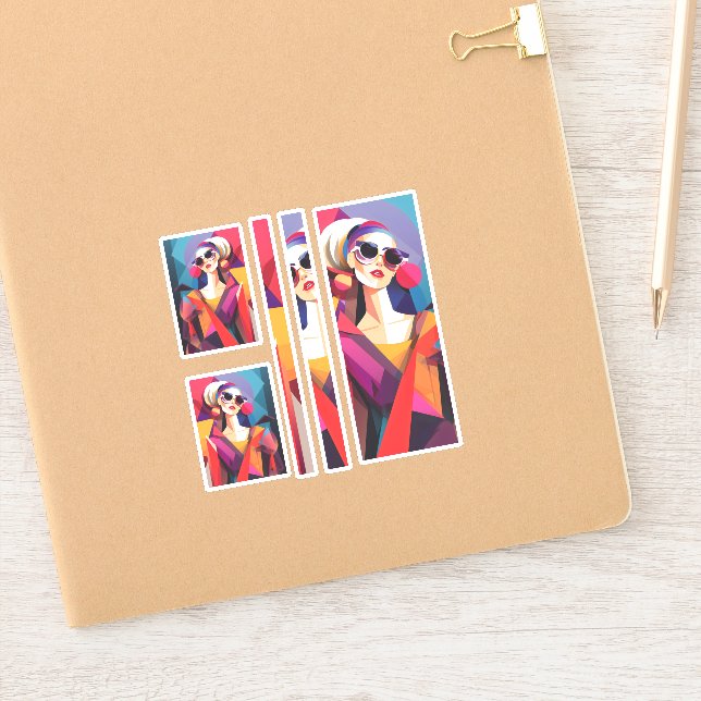 Fashionista 4 Scrapbooking Aufkleber (Notizbuch)