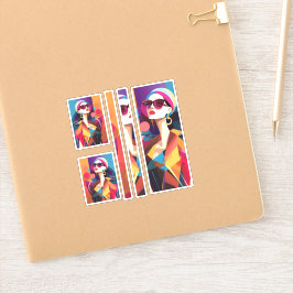 Fashionista 6 Scrapbooking Aufkleber