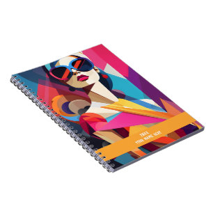 Fashionista 9 von 9 hübscher Dame Notizblock