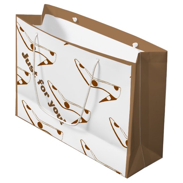 Fashionista-Absatz-Schuh Große Geschenktüte (Vorderseite Schrägansicht)