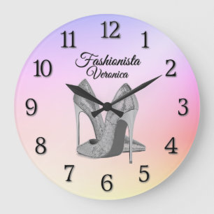 Fashionista-Absatz-Schuhe Große Wanduhr