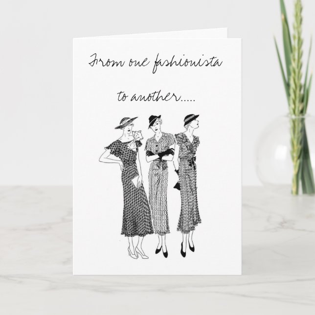 Fashionista Card Karte (Vorderseite)