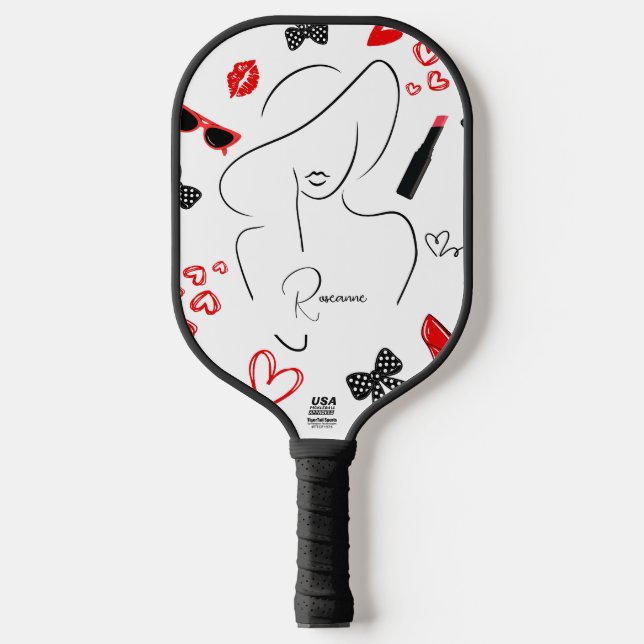 Fashionista Custom Monogram Pickleball Paddle (Vorderseite)