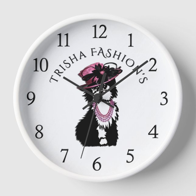 Fashionista Doggie / Niedlicher Welpenhund Uhr (Vorderseite)