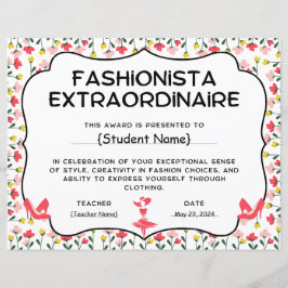 Fashionista Extraordinaire Recognition Award