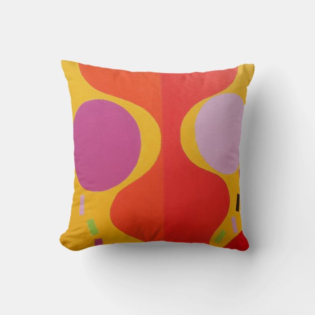 Fashionista Flair Abstract Throw Pillow Kissen (Vorderseite)