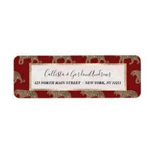 Fashionista Gold Schwarzer Glitzer Tiger Muster