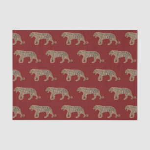 Fashionista Gold Schwarzer Glitzer Tiger Muster Seidenpapier
