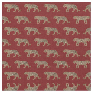 Fashionista Gold Schwarzer Glitzer Tiger Muster Stoff