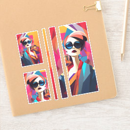 Fashionista scrapbooking aufkleber
