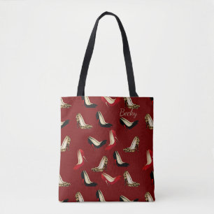 Fashionista Stiletto Heel Print Custom Toto Bag