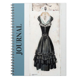 Fashionista's Little Black Dress Journal LBD Art Notizblock