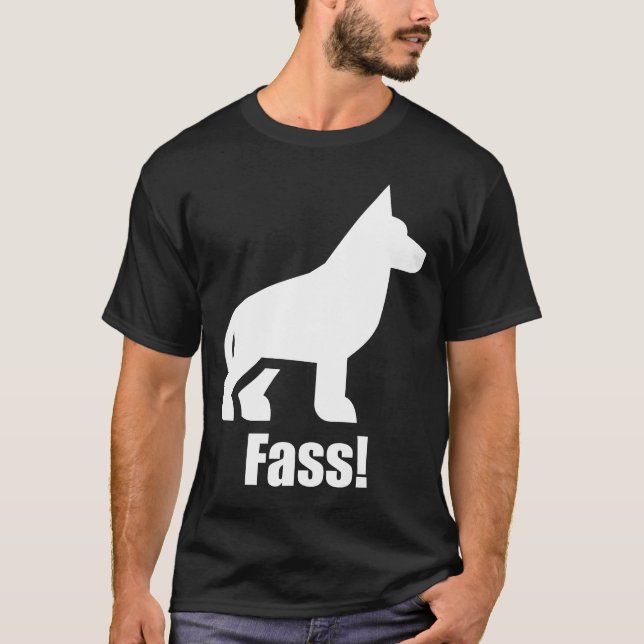 Fass Attack German Shepherd Dog Training T-Shirt (Vorderseite)