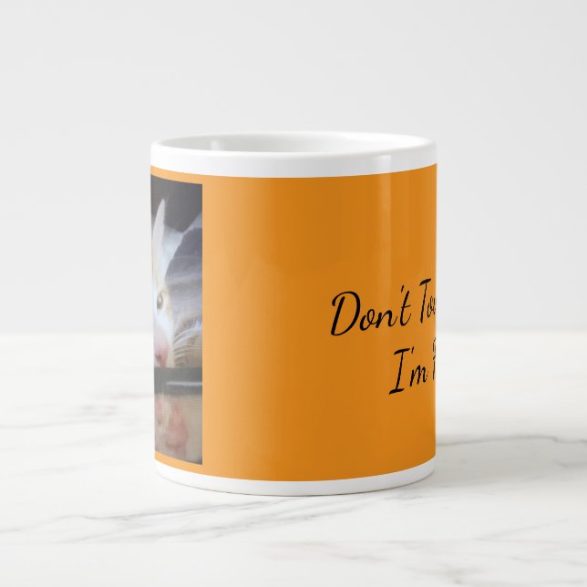 "Fass mich nicht an, ich bin wild" Grumpy Cat  Jumbo-Tasse (Vorderseite)