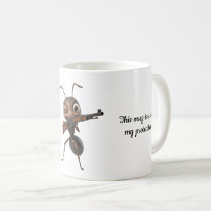 Fass nicht an meinen Becher Lustiger Ameisenposter Kaffeetasse