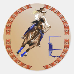 Fass Pferd-Aufkleber Runder Aufkleber