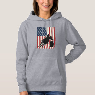 Fass-Rennen Amerikanische Flagge Vintage-Vektor-De Hoodie