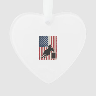 Fass-Rennen Amerikanische Flagge Vintage-Vektor-De Ornament