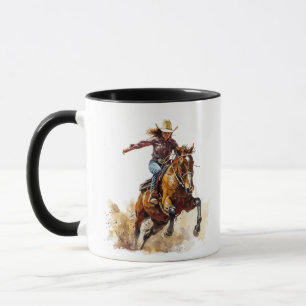 Fass-Rennen Mädchen und Pferd im Wettbewerb. Tasse