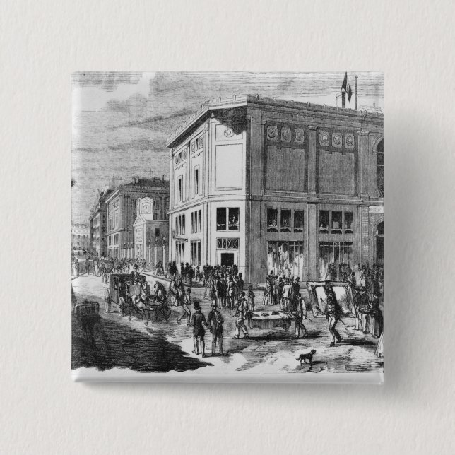 Fassade des Hotels Drouot, Paris, c.1852 (engravi Button (Vorderseite)