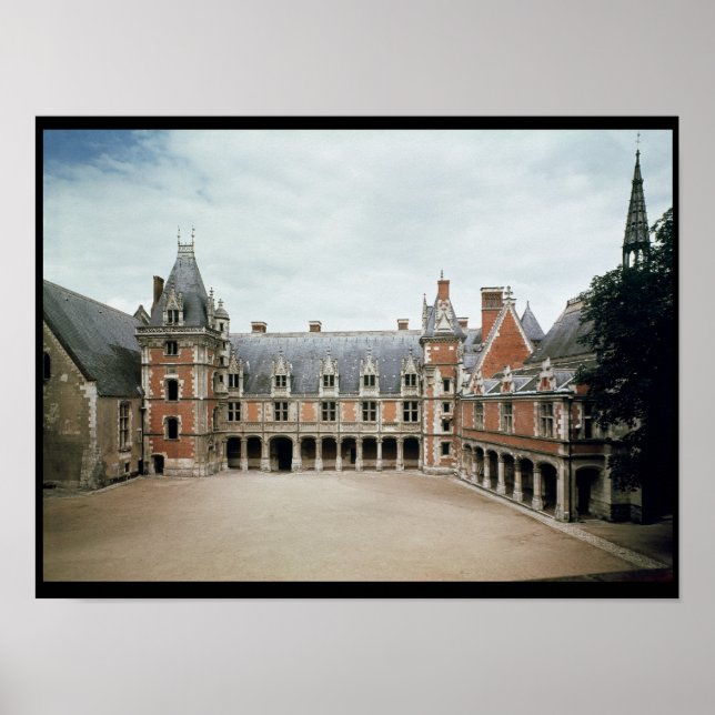 Fassade des Louis XII Flügels, 1498-1503 Poster (Vorne)