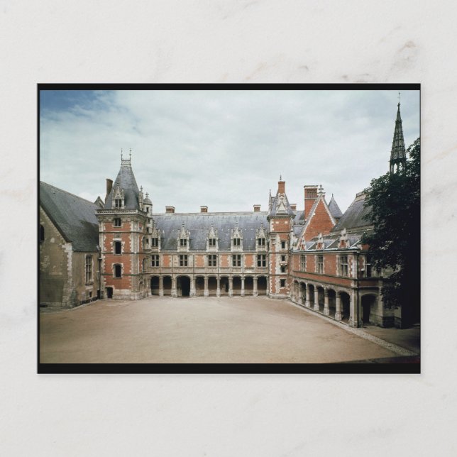 Fassade des Louis XII Flügels, 1498-1503 Postkarte (Vorderseite)