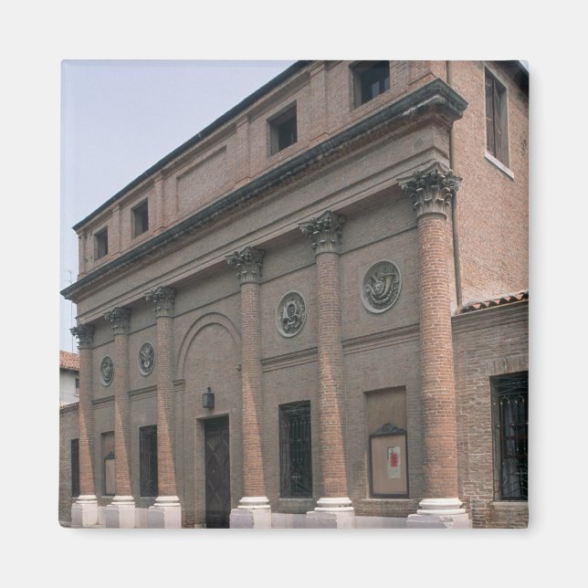 Fassade des Teatro Accademico (Foto) Magnet (Vorne)