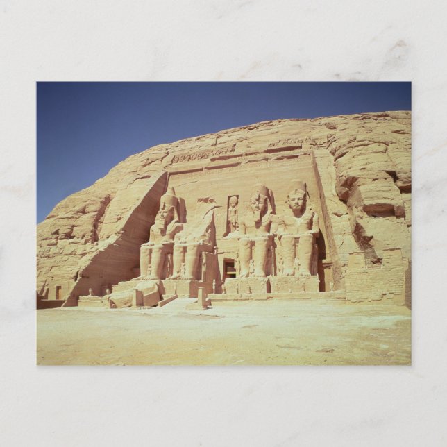 Fassade des Tempels der Ramesses II Postkarte (Vorderseite)