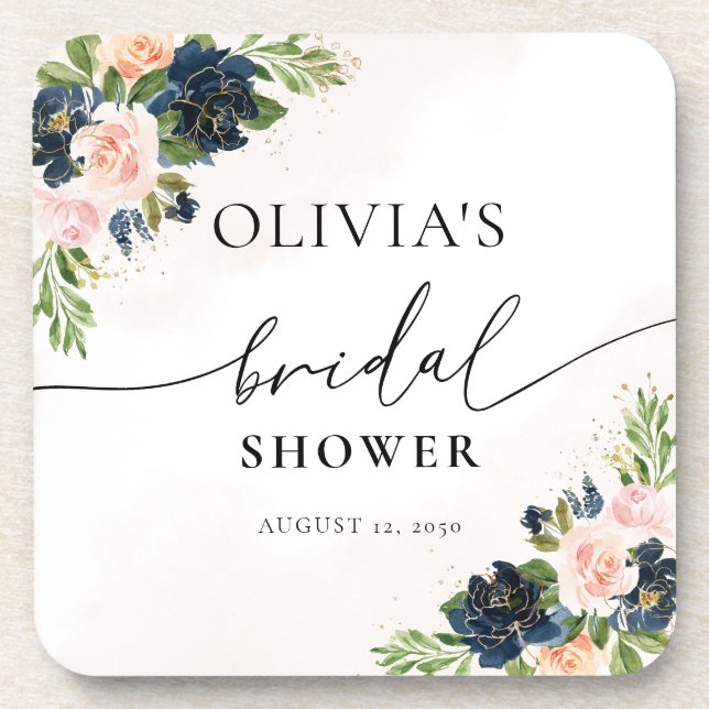 Fassade für nackte, rosa und blütenfarbene Getränk Getränkeuntersetzer (Vorderseite)