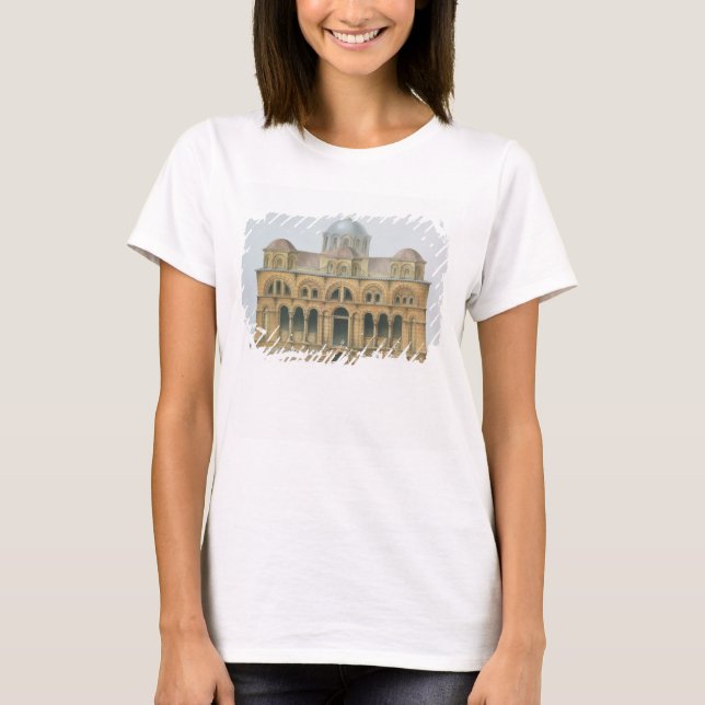 Fassade von Mefa Dzamissi, die Kirche des hl. Theo T-Shirt (Vorderseite)