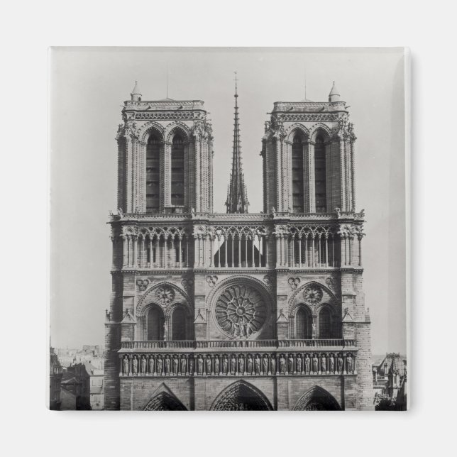 Fassade von Notre-Dame, Paris, Ende des 19. Jahrhu Magnet (Vorne)