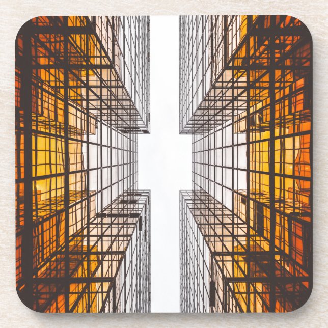 Fassadenfenster für Gebäude Untersetzer (Vorderseite)