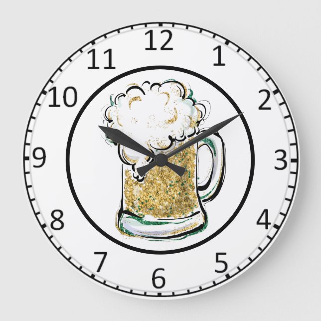 Fassbier Große Wanduhr (Vorderseite)