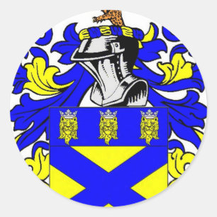 Fassbinder-(englisches) Wappen Runder Aufkleber