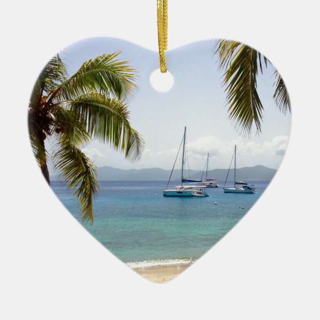 Fassbinder-Insel British Virgin Islands Keramik Ornament (Vorne)