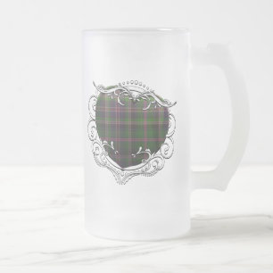 Fassbindertartan-Herz Mattglas Bierglas