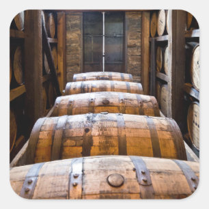 Fässer Quadratischer Aufkleber