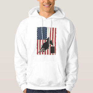 Fassrennen Amerikanische Flagge Vintage Vektor Des Hoodie