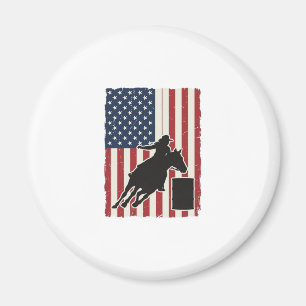 Fassrennen Amerikanische Flagge Vintage Vektor Des Magnet