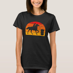 Fassrennen Fassrennfahrer Pferdereiten Rodeo Cowg T-Shirt