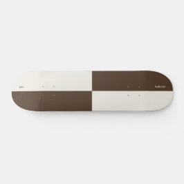Fast Braun und Weiß Kariert Skateboard